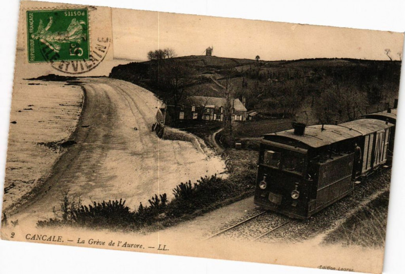 Carte postale ancienne Cancale - La Greve de l'Aurore à Cancale