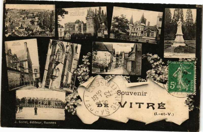 Carte postale ancienne Souvenir de Vitre (I.-et-V.) à Vitré