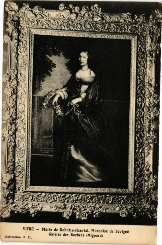 Carte postale ancienne Vitre Marie de Rabutin-Chantal Marquise de Sévigné - Galerie des à Vitré