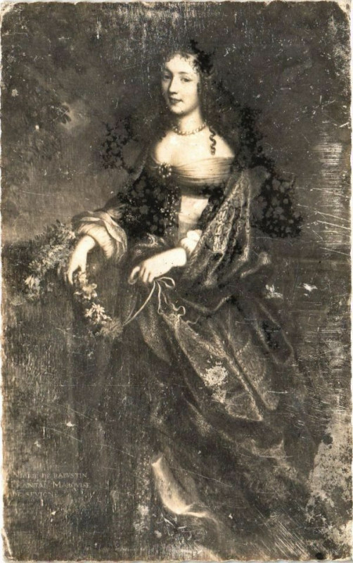 Carte postale ancienne Vitre (I.-et-V.) - Chateau des Rochers Portrait de la Marquise de à Vitré