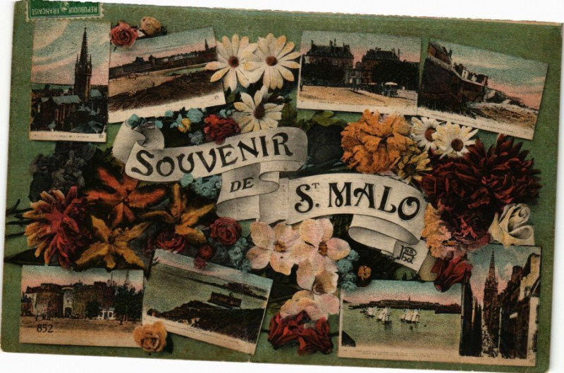 Carte postale ancienne Souvenir de Saint-Malo à Saint-Malo