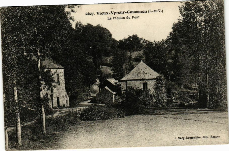 Carte postale ancienne Vieux-Vy-sur-Couesnon (L.-t-V.) - Le Moulin de Pont à Vieux-Vy-sur-Couesnon