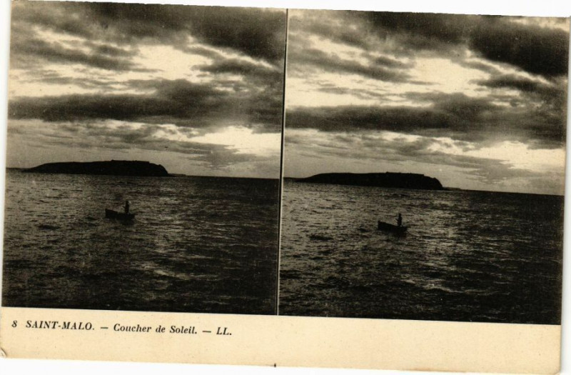 Carte postale ancienne Saint-Malo - Coucher de Soleil à Saint-Malo
