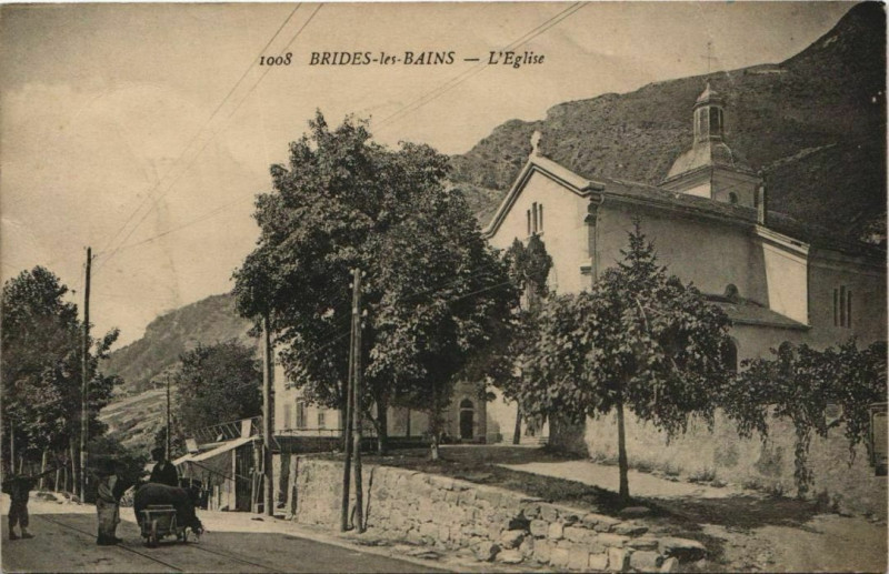 Carte postale ancienne Brides-les-Bains L'Eglise à Brides-les-Bains