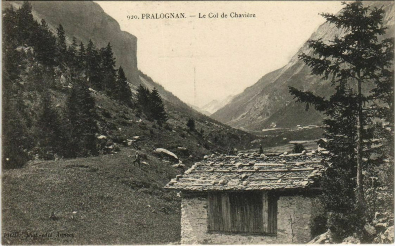 Carte postale ancienne Pralognan-la-Vanoise Le Col de Chaviere à Pralognan-la-Vanoise
