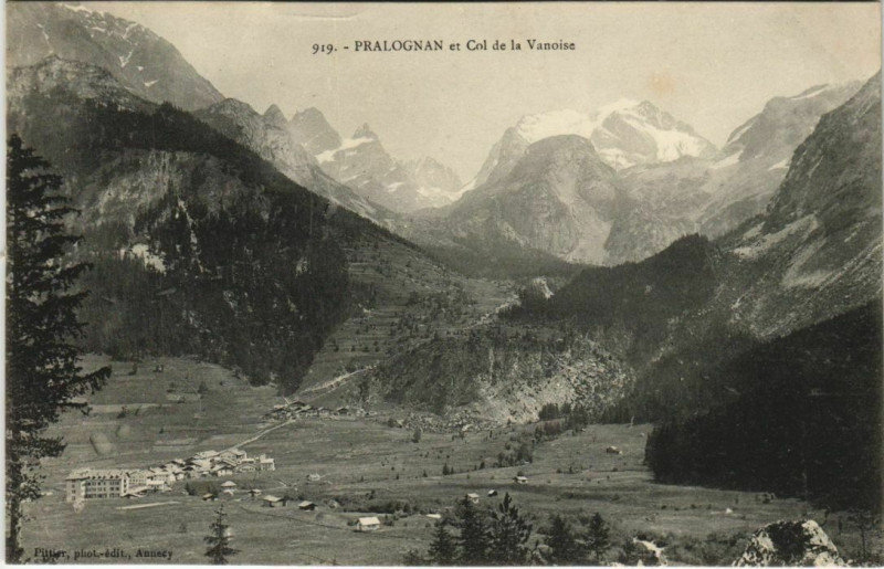 Carte postale ancienne Pralognan-la-Vanoise et Col de la Vanoise à Pralognan-la-Vanoise