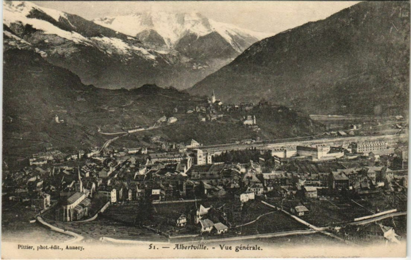 Carte postale ancienne Albertville Vue Generale à Albertville