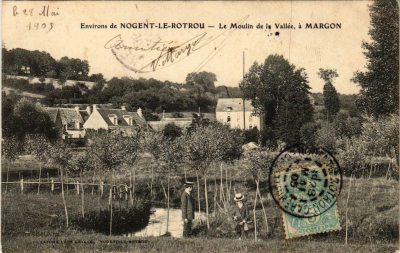 Carte postale ancienne Env. de Nogent-le-Rotrou - Le Moulin de la Vallée à Nogent-le-Rotrou