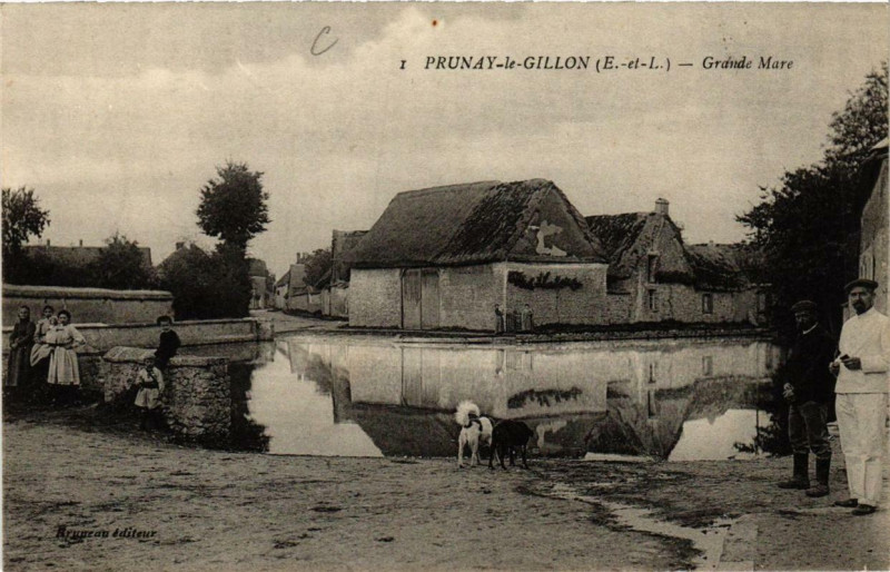 Carte postale ancienne Prunay le Gillon - Grande Mare à Prunay-le-Gillon