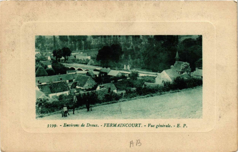 Carte postale ancienne Fermaincourt - Vue générale