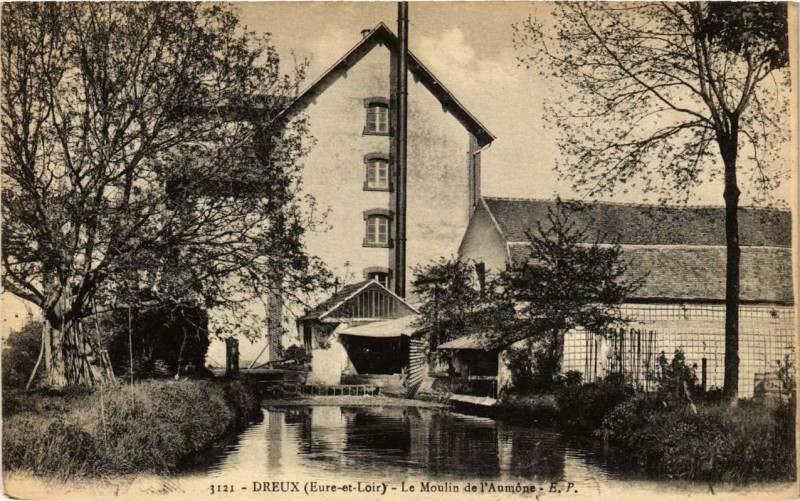 Carte postale ancienne Dreux - Le Moulin de l'Aumone à Dreux