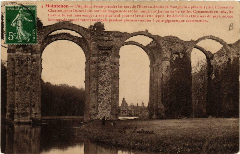 Carte postale ancienne Maintenon - Aqueducs à Maintenon