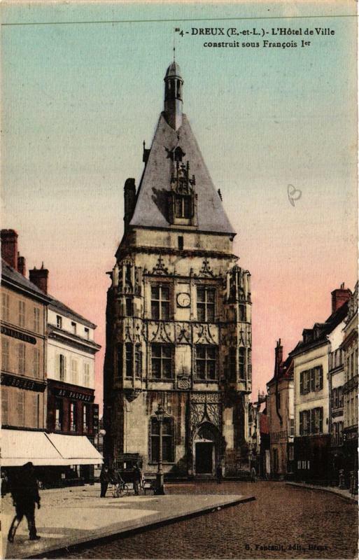 Carte postale ancienne Dreux - Hotel de Ville à Dreux