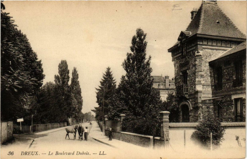 Carte postale ancienne Dreux - Le Boulevard Dubois à Dreux