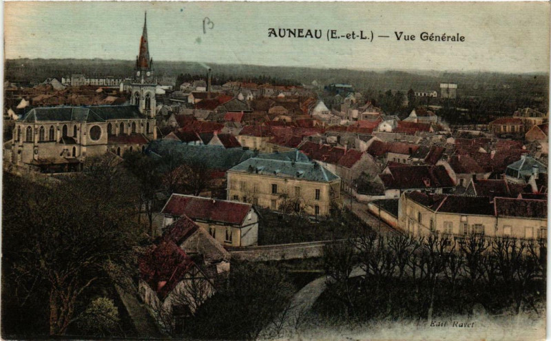 Carte postale ancienne Auneau - Vue générale