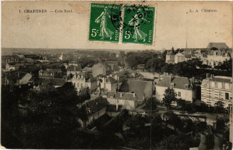 Carte postale ancienne Chartres - Cote nord à Chartres