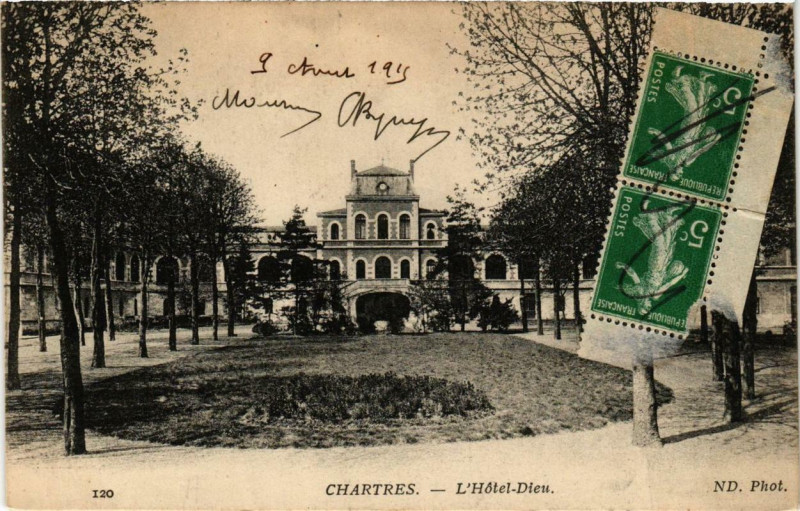 Carte postale ancienne Chartres - Hotel Dieu à Chartres