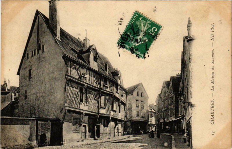 Carte postale ancienne Chartres - La Maison du Saumon à Chartres