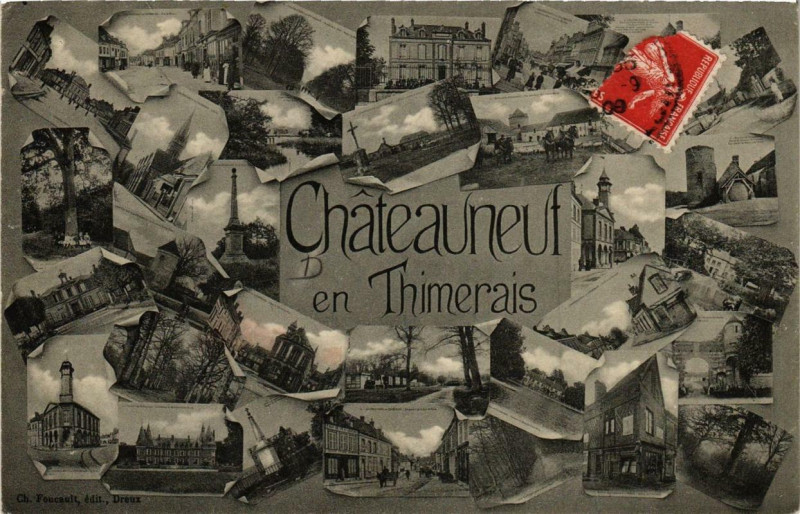 Carte postale ancienne Chateauneuf en Thymerais - Souvenir à Châteauneuf-en-Thymerais