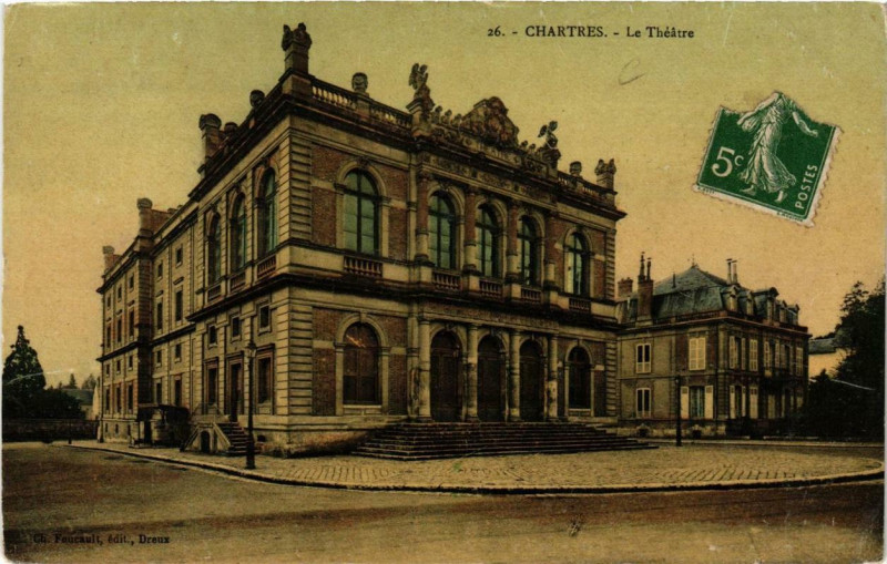 Carte postale ancienne Chartres - Le Théatre à Chartres