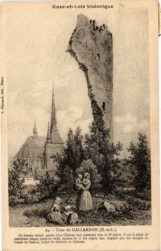 Carte postale ancienne Tour de Gallardon à Gallardon