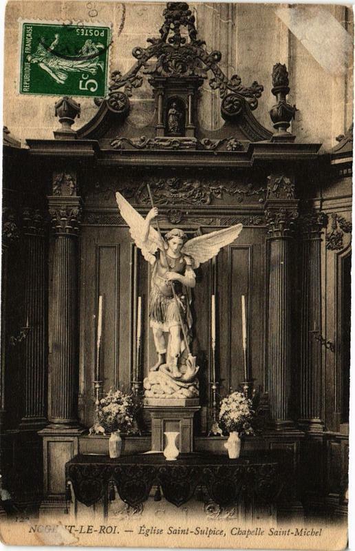Carte postale ancienne Nogent-le-Roi - Eglise Saint-Sulpice Chapelle Saint-Michel à Nogent-le-Roi