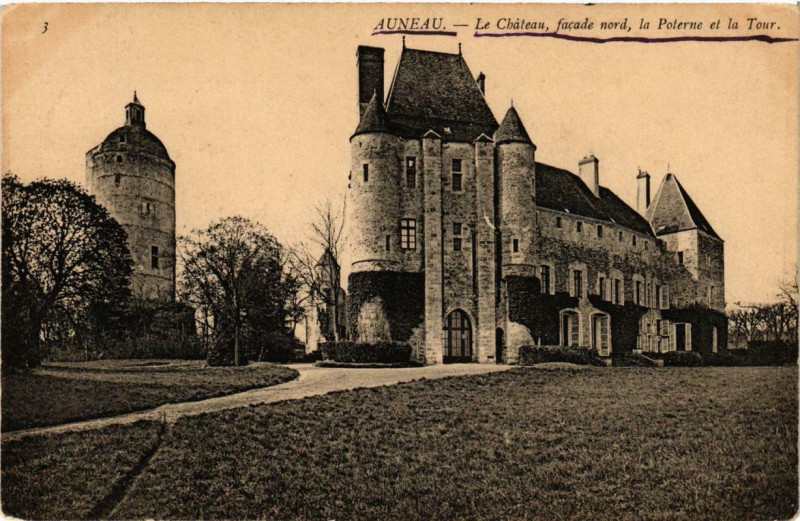Carte postale ancienne Auneau - Le Chateau la Poterne et la Tour