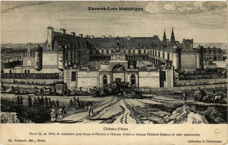 Carte postale ancienne Chateau d'Anet à Anet