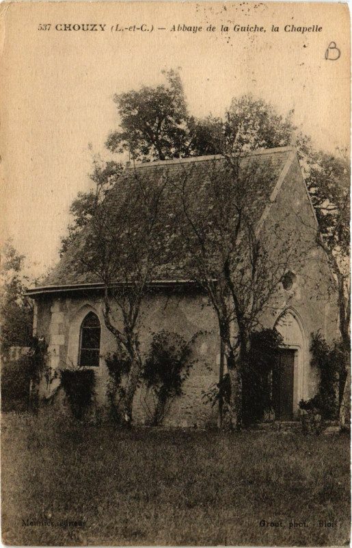 Carte postale ancienne Chouzy - Abbaye de la Guiche la Chapelle