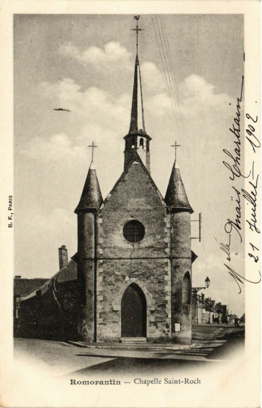 Carte postale ancienne Romorantin - Chapelle Saint-Roch