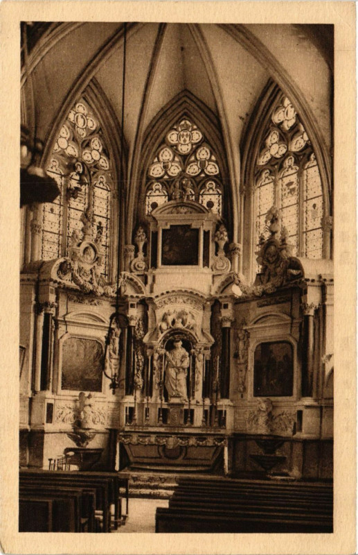 Carte postale ancienne Ecole de Pont-Levoy - Chapelle de N . D. des Blanches