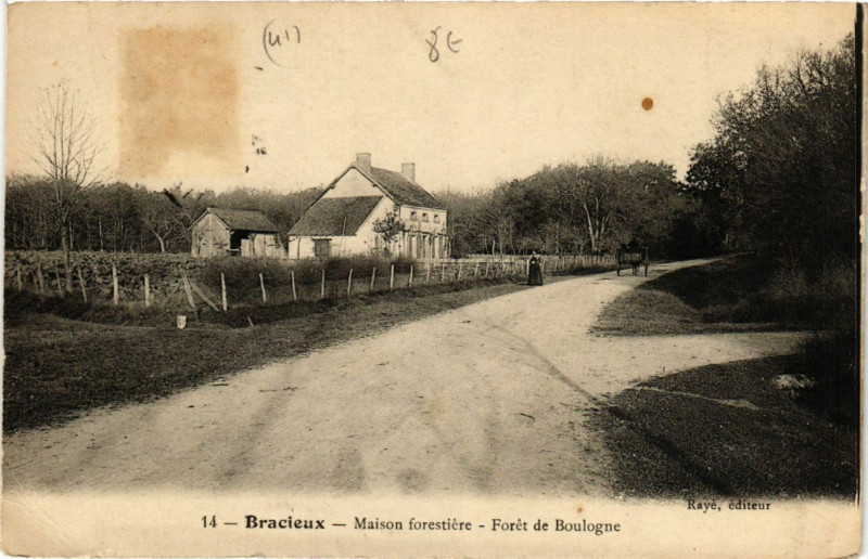 Carte postale ancienne Bracieux - Maison forestiere - Foret de Boulogne à Bracieux