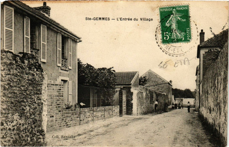 Carte postale ancienne Sainte-Demmes - L'Entrée du Village
