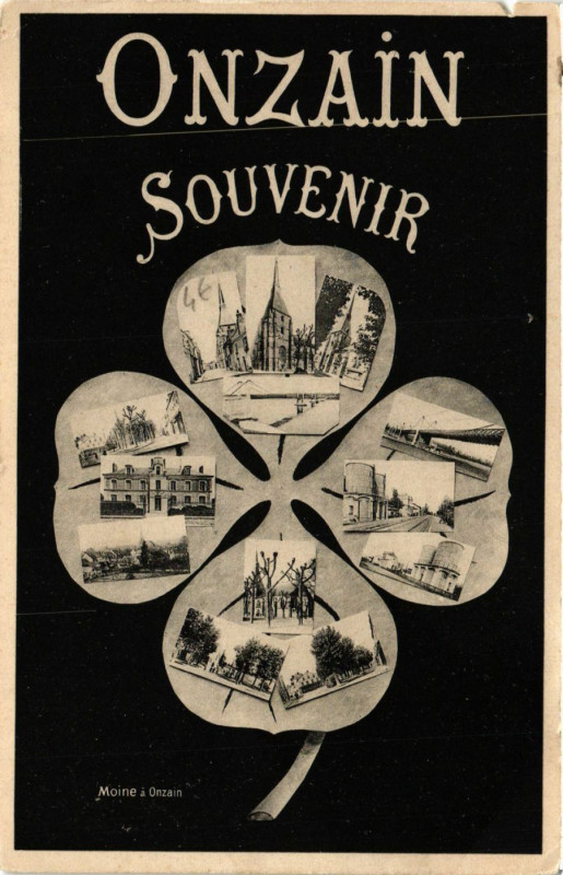 Carte postale ancienne Onzain Souvenir
