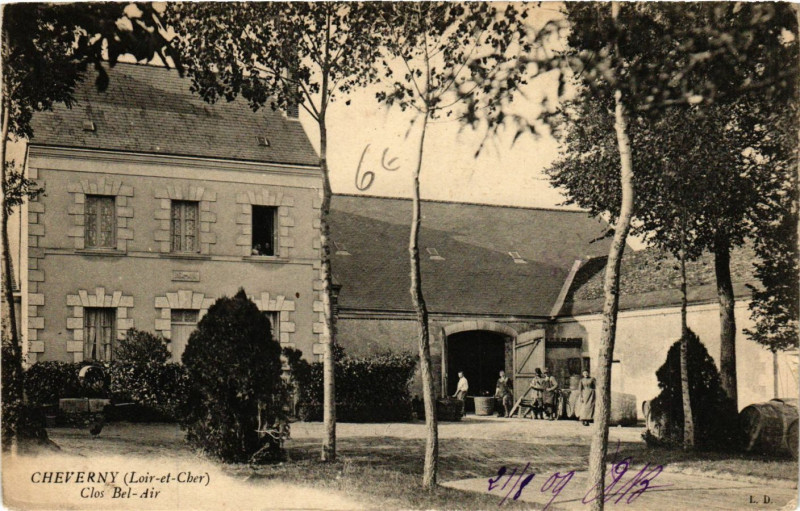 Carte postale ancienne Cheverny - Clos Bel-Air à Cheverny