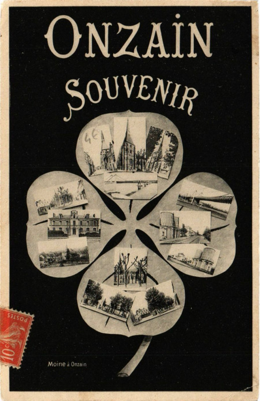 Carte postale ancienne Onzain Souvenir