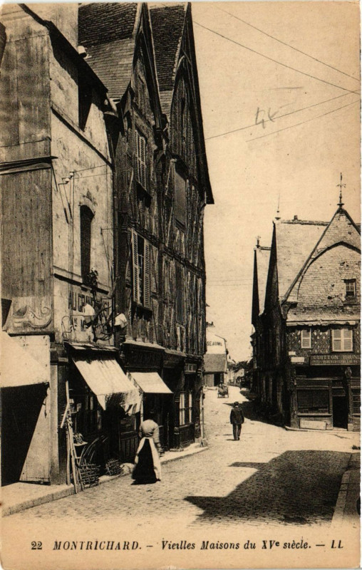 Carte postale ancienne Montrichard - Vieilles Maisons du Xv siecle