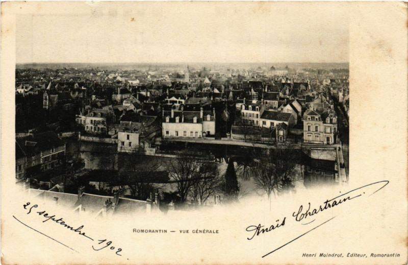 Carte postale ancienne Romorantin - Vue generale