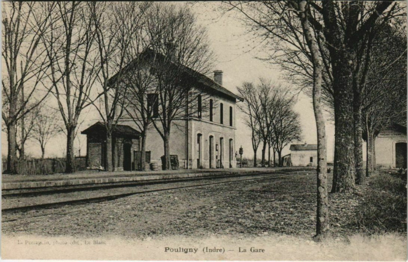 Carte postale ancienne Pouligny La Gare