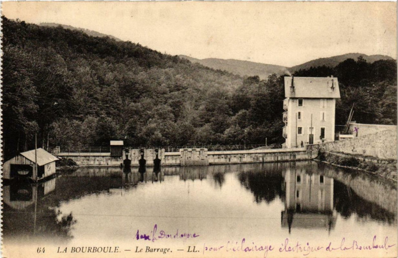 Carte postale ancienne La Bourboule Le Barrage à La Bourboule