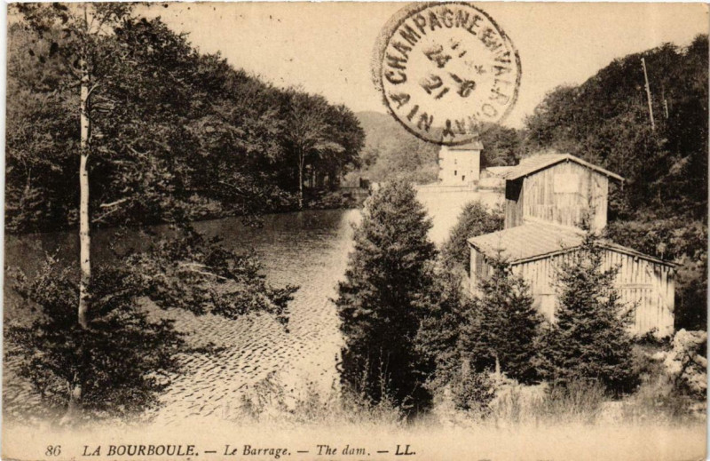 Carte postale ancienne La Bourboule Le Barrage à La Bourboule