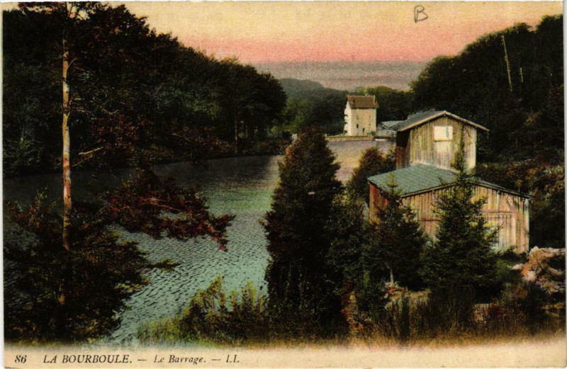 Carte postale ancienne La Bourboule Le Barrage à La Bourboule