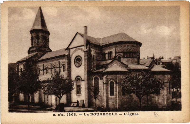 Carte postale ancienne La Bourboule L'Eglise à La Bourboule