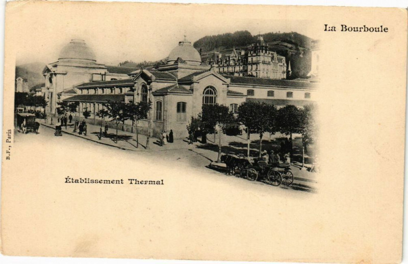 Carte postale ancienne La Bourboule - Etabl. des THERMes à La Bourboule