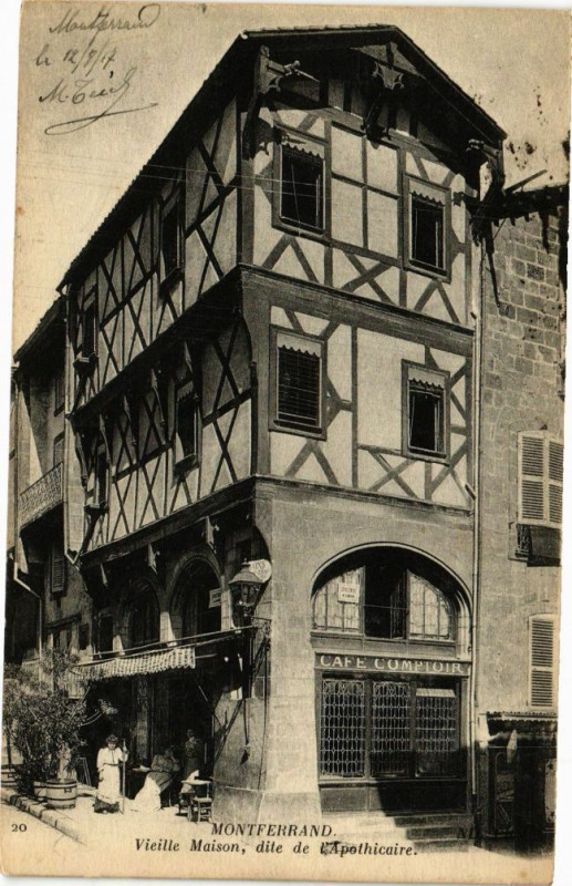 Carte postale ancienne Montferrand - Vieille Maison dite l'Apothicaire