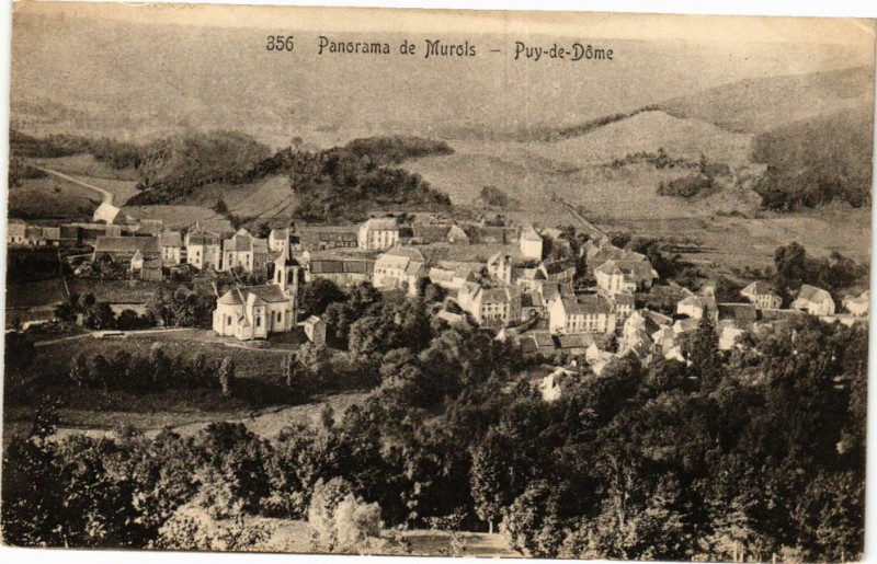 Carte postale ancienne Panorama de Murols - Puy-de-Dome à Murol