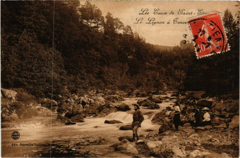Carte postale ancienne Les Eaux de Saint-Etienne - Le Lignon a Tence à Tence