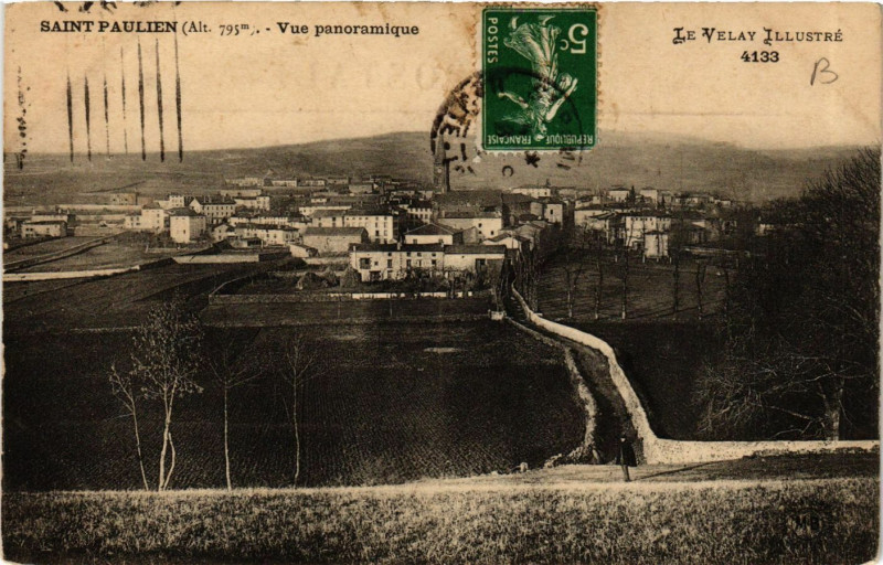 Carte postale ancienne Saint-Paulien (Alt 795 m) - Vue panoramique - Le Velay Illustre à Saint-Paulien