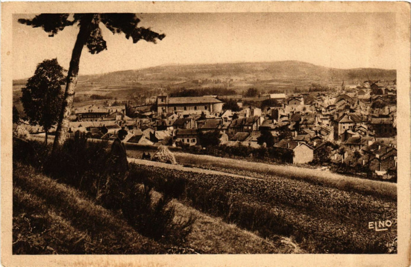 Carte postale ancienne Yssingeaux - alt 829 m - Vue générale - Aspect à Yssingeaux