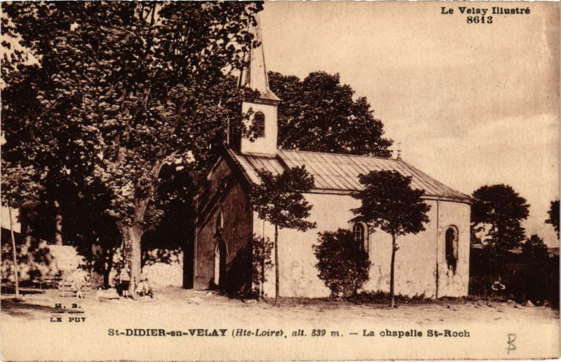 Carte postale ancienne Saint-Didier-en-Velay - La Chapelle Saint-Roch à Saint-Didier-en-Velay